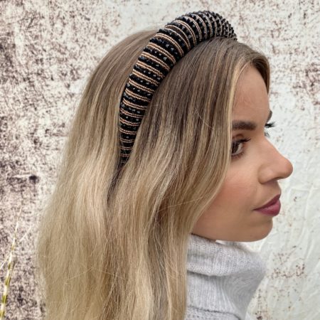 Black And Gold Statement Headband