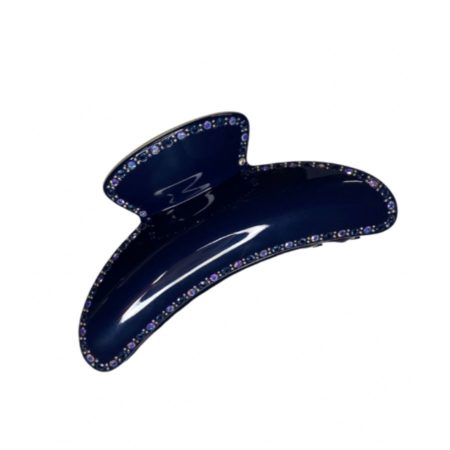 Navy Diamante Claw Clip