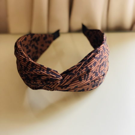 Brown Leopard Print Headband