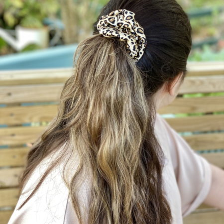 Mulberry Leopard scrunchie