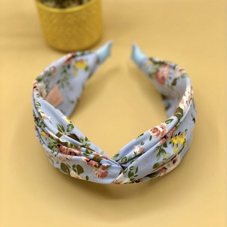 Jessica Floral Headband Blue