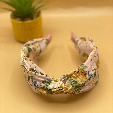 Jessica Floral Headband Pink