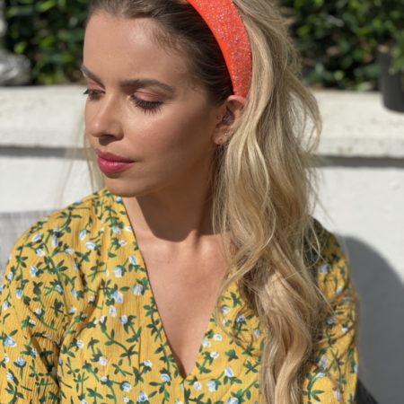 Neon Sparkle Headband Orange