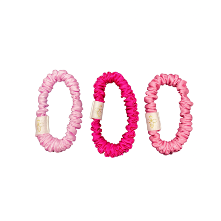 Pretty In Pink Mini Silk Scrunchie Gift Set