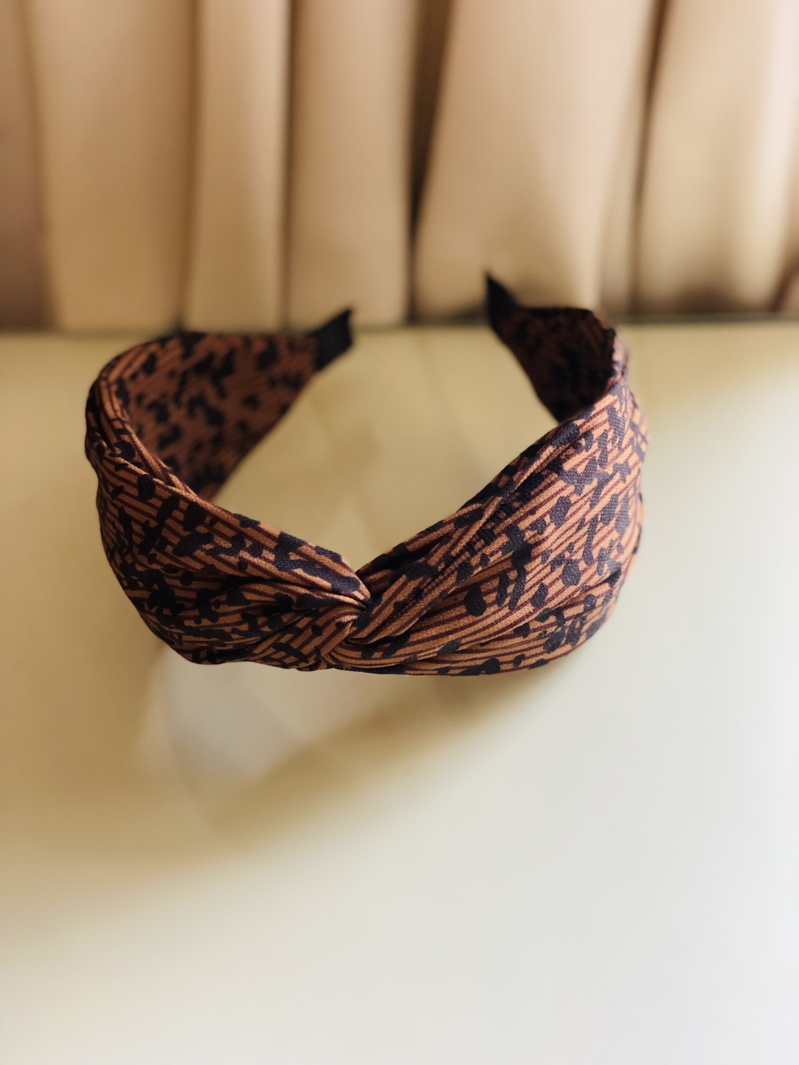Brown Leopard Print Headband