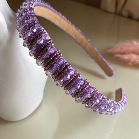 Embellished Headband Lilac X 2