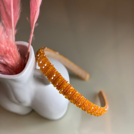 Embellished Skinny Headband Orange