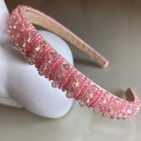 Embellsihed Skinny Headband Pink