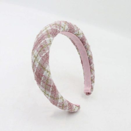 Designer padded tweed headband